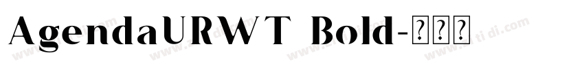 AgendaURWT Bold字体转换